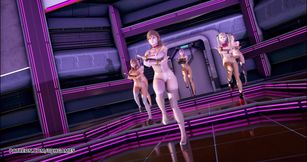 PinkCat naked dance - Nyotengu, Ayane, Kasumi, Marie Rose, Honoka, Mai Shiranui DOA erotic dance