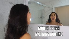 Mouth fetish morning routine - OnlyVanessa