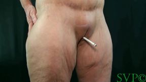 Cougar Granny Renee Gives Her Stepson a Sexy Smoking Show