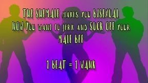 The Sexy Shemale Turns you Bi and now you are Gay for your BFF Metronome JOI by GoddessLana