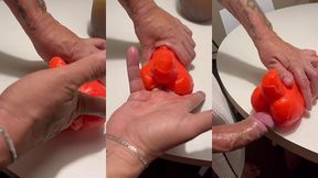 testei o brinquedo que ganhei da minha amiga