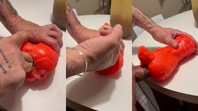 testei o brinquedo que ganhei da minha amiga