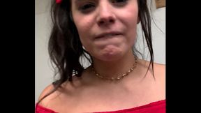 Teen Latina babe Violet Starr gives a sloppy blowjob on Instagram for her