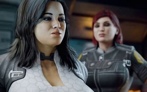 Mass Effect 3D: Redhead Futa Femshep Buttjob, Titfuck &amp; Mating Press with Miranda