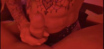 Guy getting fucked by girl with strapp on