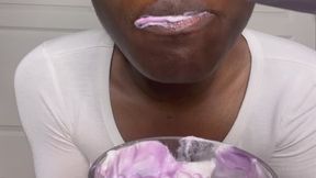 Messy Yogurt eating with Mouth Sounds
