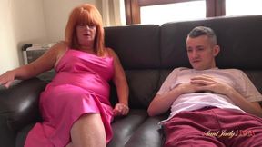 Granny gets nasty with step-nephew in steamy redhead sex romp