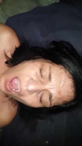 She drains both balls