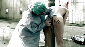dominatrix mistress april - piggy pegging at the abattoir