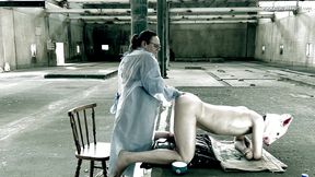 dominatrix mistress april - piggy pegging at the abattoir