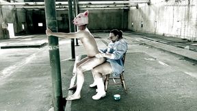 dominatrix mistress april - piggy pegging at the abattoir