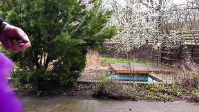 Outdoor sissy anal play and endless cumming