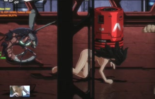 SEXY GOTH NAKED FIGHTING THUGS AND ALIEN MONSTERS - PURE ONYX