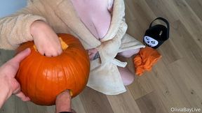 halloween dick pumpkin prank on my stepsis!