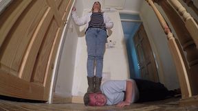 Chelsea's Cow Girl Boots Head Crushers FLOOR CAM