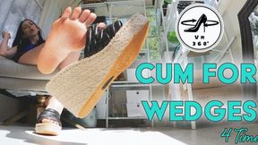 Cum for Wedges 4 Times- Stella Liberty Multi JOI for Four Pairs of Sandals - VR MP4