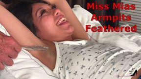 Miss Mia’s Armpits Feathered - Antickl Armpit Tickling Hairy Armpits With Feather Tickling MOBILE