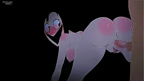Momo Picks a Nervous Guy Who Tears Up But Still Gets Fucked Hard In Parody Cartoon