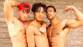 Triple Heat: August Brock Tyler Tear Up the Sheets — Raw Gay Passion