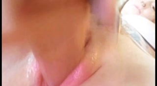 Tattooed pinup girl with huge tits fucks pierced pussy and tight ass with large dildo