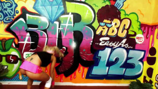 Brunette petite lesbian MILFs Lou, Lou Petite and Paige Ashley in high heels getting anal fuck and gets orgasm