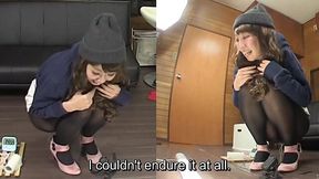 Desperate Japanese Amateur Solo Piss Bloopers in HD