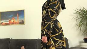 ”Lazy hot girl in hijab gets hardcore penetration”