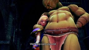 Sassy knight gets DP'd by a monstrous orc in epic anime fantasy