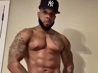 Black Stud In A Yankees Cap Jacking Off