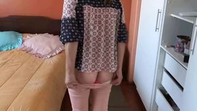 Stepson's friends can't stop masturbating watching me touch myself, they want to fuck me