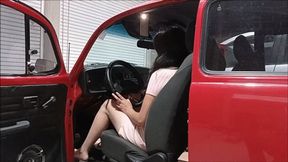 White high heels and stubborn VW