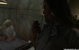 Asian TS doctor fucks busty MILF