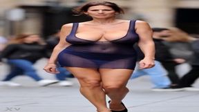 Busty MILFs flaunt massive natural tits in braless compilation