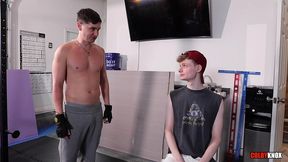 construction twink ethan adams gets dicked down raw before work