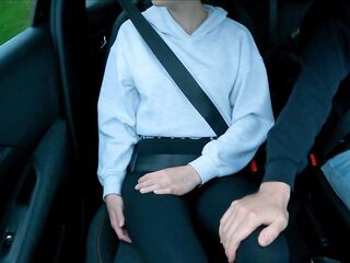 After the driving lesson, things got hawt inside the car