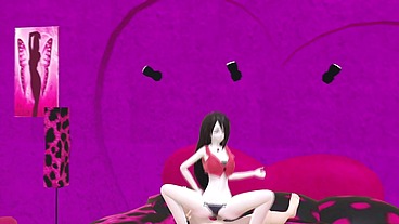 Marceline the vampire dancing in her room and grinding on a dick