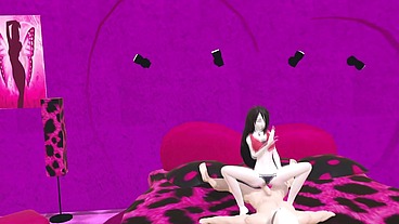 Marceline the vampire dancing in her room and grinding on a dick