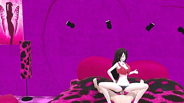 Marceline the vampire dancing in her room and grinding on a dick