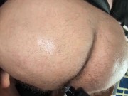 Straight Muscle Daddy Bends Over For BBC!