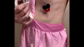 Embarrassing: Wearing embarrassing junior underwear, playing with anus and nipples
