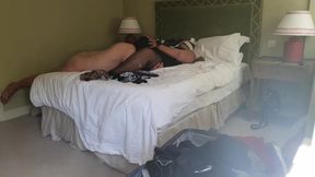 Licking cum from his balls