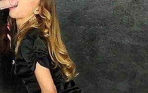 Gloryhole beauty fucks and gets cumdrenched