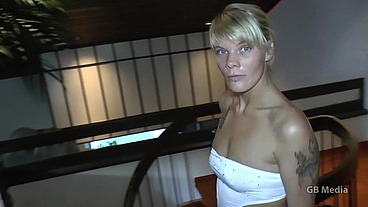Sexy blonde and chubby nasty black haired girl creampie gangbang club mix up piss orgy