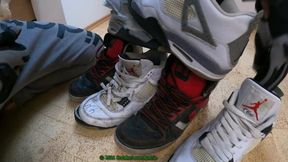 8 Cum-shots on mates trashed threadbare DC Spartan boots