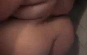 Black bbw in the shower at trymycam