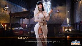 Stepsisters in Sin Gameplay Part 14 - Rebecca Holds the Key Inside Her Pussy