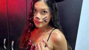minnie mouse wanted to eat cheese but ended up eating a cock with her pussy fucked on halloween