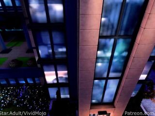 3 Futa Angels bang and cum in college hunk's throat and butt