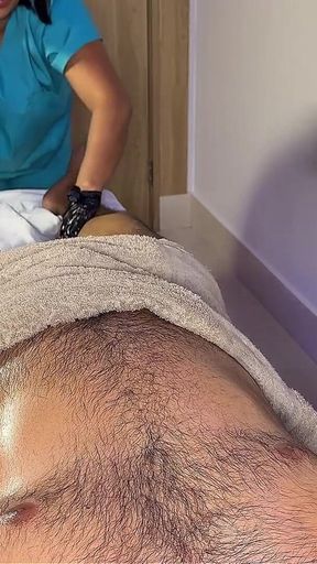 Leyne Rodriguez Real Amateur Latina's First Time Trying Nuru Gel