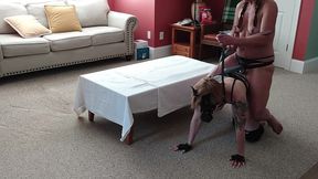 pny2) spinner karlee paige gives sexy milf a pony ride and gets fucked doggystyle by older guy with creampie